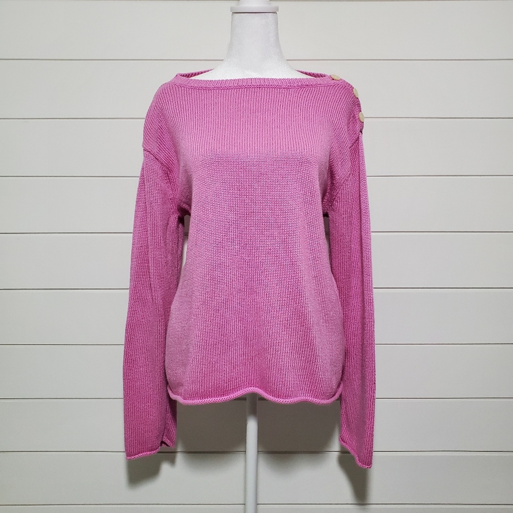 Lauren Ralph Lauren Light‎ Pink Cable Knit Pullover Sweater. Size: XL